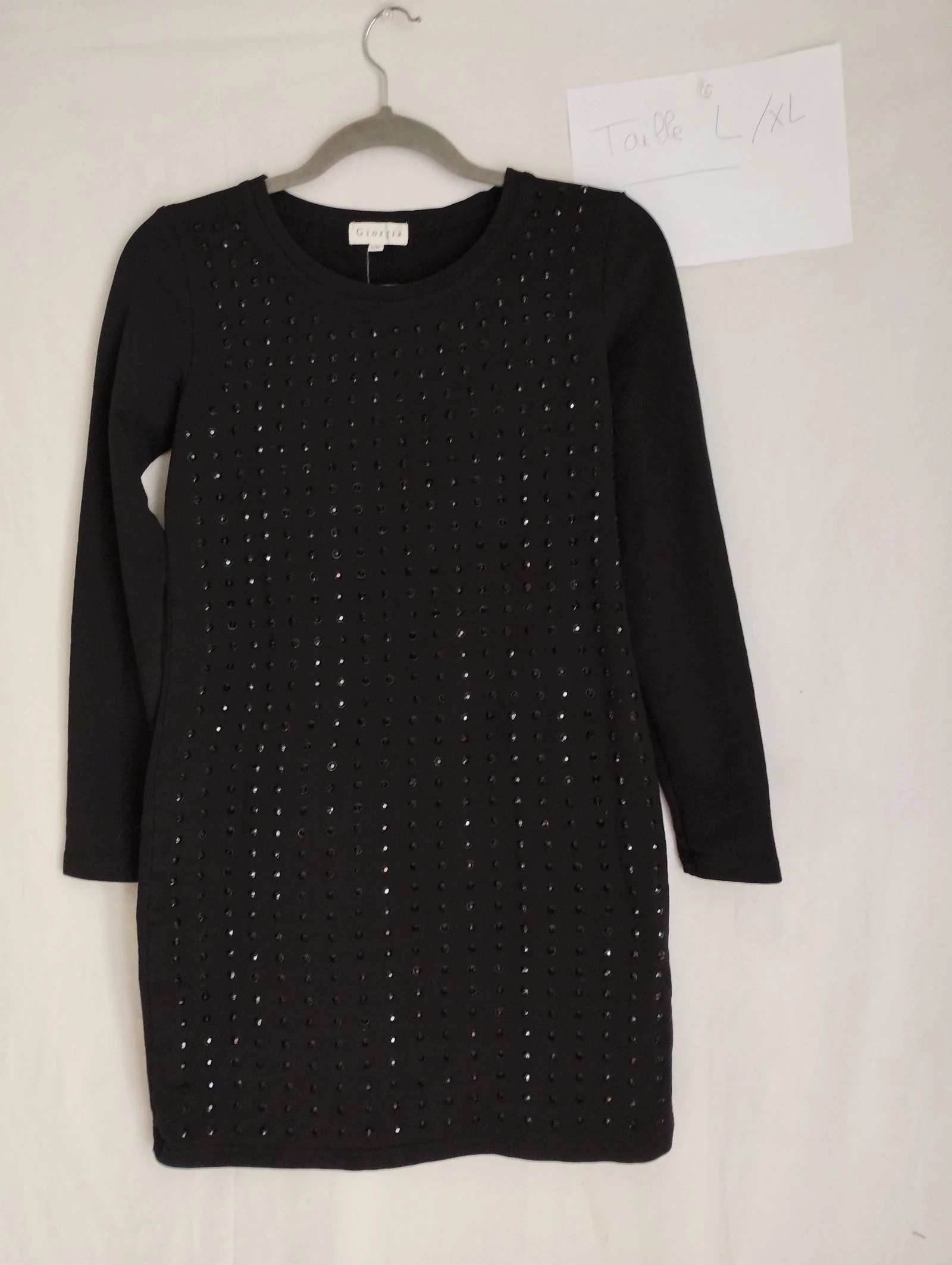 Robe courte l xl giorgia strass